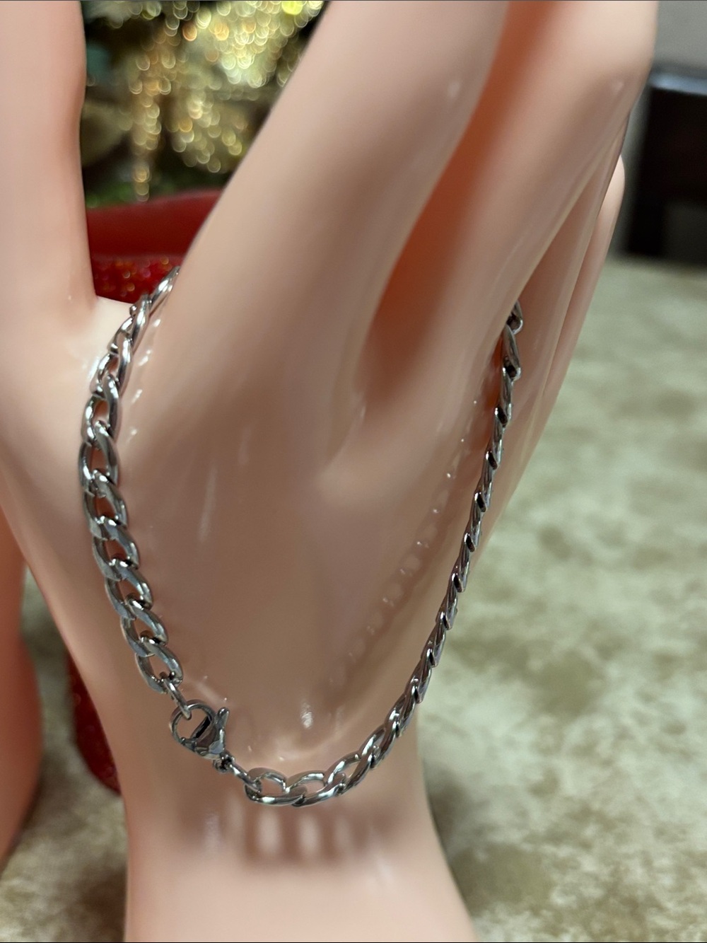 Stainless Steel Silver Figaro Chain Bracelet 🆕